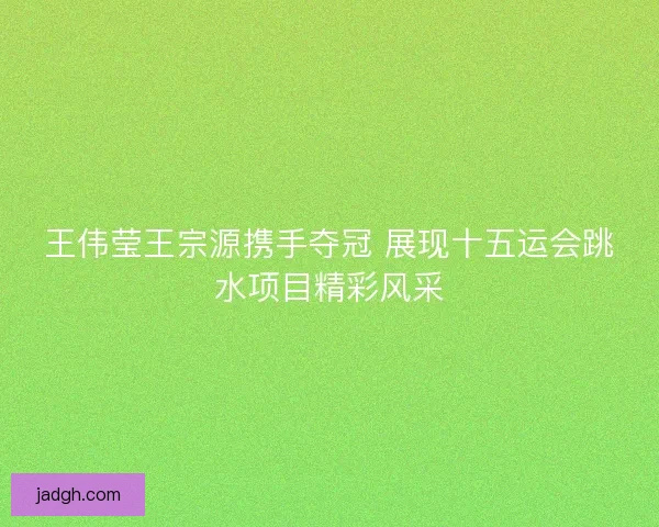 王伟莹王宗源携手夺冠 展现十五运会跳水项目精彩风采